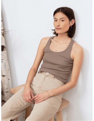 Organic Cotton Scoop Neck Tank Top | Multiple Colours en ligne des produits 