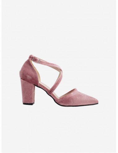 Sina Vegan Velvet Criss Cross Heels | Blush Dans la société mordern