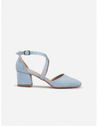 Dolly Vegan Suede Wedding Heels | Blue français