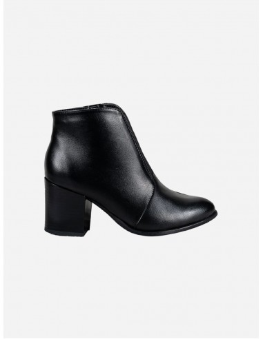 Hana Vegan Leather Heeled Ankle Boots | Black hantent personnes