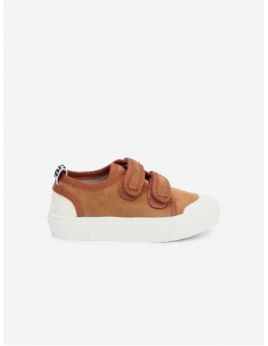 Selene Vegan Suede Velcro Kids Sneakers | Orange la colonne vertébrale