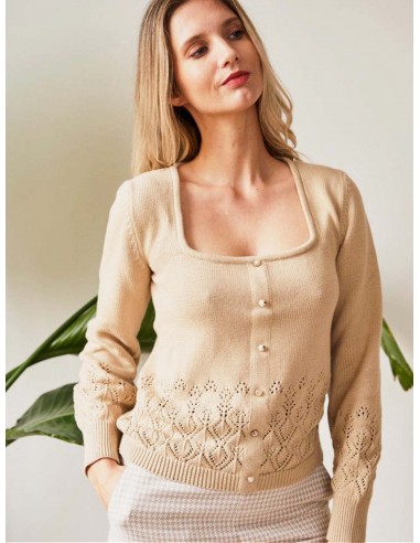 Sakura Organic Cotton Knit Jumper | Almond Les êtres humains sont 