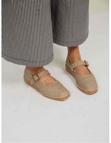 Chinchon Vegan Eco Suede & Jute Flats | Natural Linen est présent 