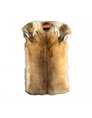 Kashani Men's Natural Red Fox Double Headed Vest l'évolution des habitudes 