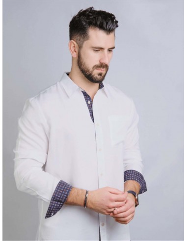 The David 100% Tencel Slim Fit Shirt | White s'inspire de l'anatomie humaine