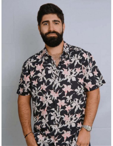 The Remi 100% Tencel Shirt | Orchid Print est présent 