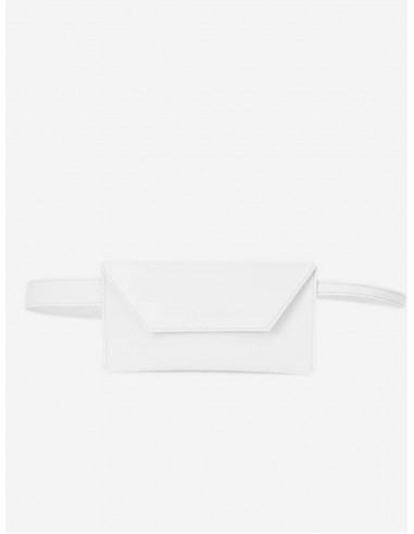 Unisex Cross Corn Leather Vegan Bum Bag | White offre 