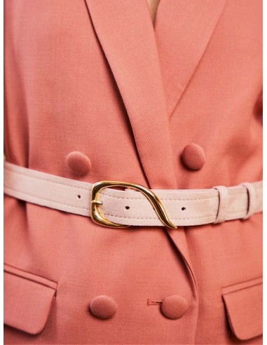 Comma Vegan Leather Belt | Blush Comparez et commandez 