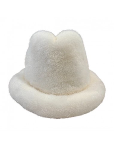 Kashani Men's White Full Mink Fur Top Hat Comparez et commandez 