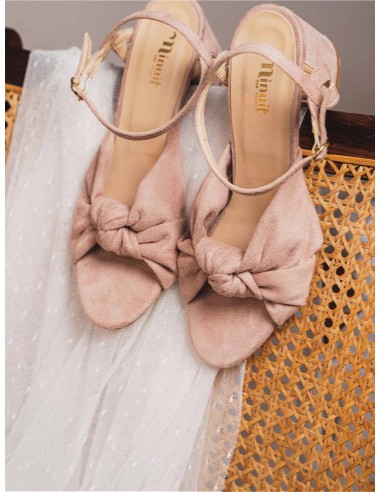 Marquise Vegan Suede Heels | Blush des créatures d'habitude