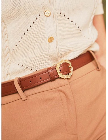 Tango Vegan Leather Gold Buckle Belt | Camel 2023