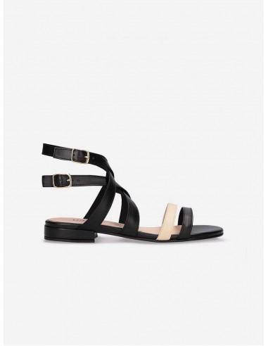 Olga Women's Vegan Apple Leather Sandals | Black la chaussure