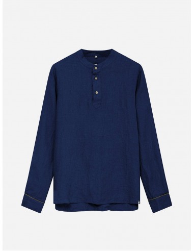 Elijah Men's Linen Top | Navy acheter en ligne