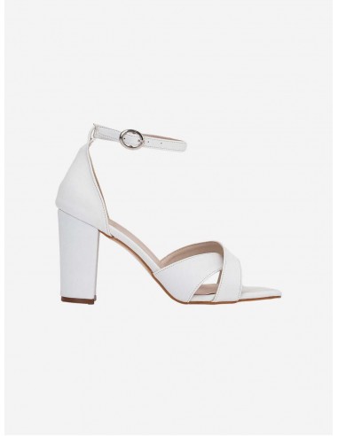 Amelia Vegan Leather Heeled Sandals | White du meilleur 