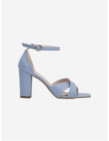 Amelia Vegan Leather Heeled Sandals | Light Blue Les êtres humains sont 