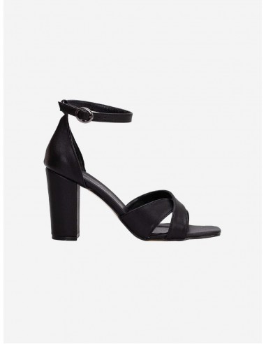 Amelia Vegan Leather Heeled Sandals | Black acheter en ligne