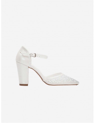 Aveline Vegan Leather & Lace Wedding Shoes | Ivory de France