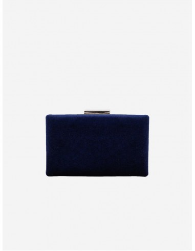 Clara Vegan Velvet Clutch | Dark Blue online