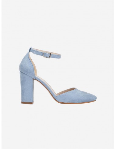 Gisele Vegan Suede Wedding Heels | Baby Blue plus qu'un jeu 