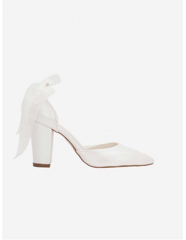 Gisele Vegan Leather Ribbon Wedding Heels | Ivory Venez découvrir notre 