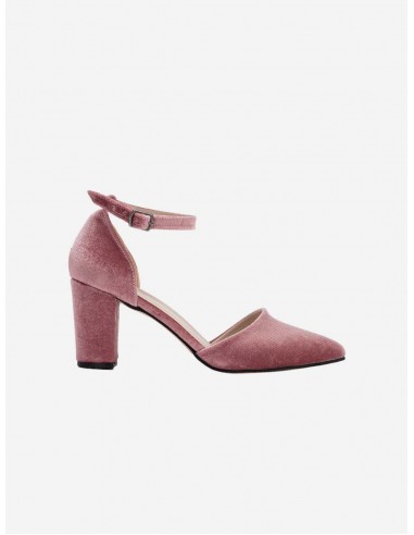 Gisele Vegan Velvet Ribbon Heels | Rose les ligaments