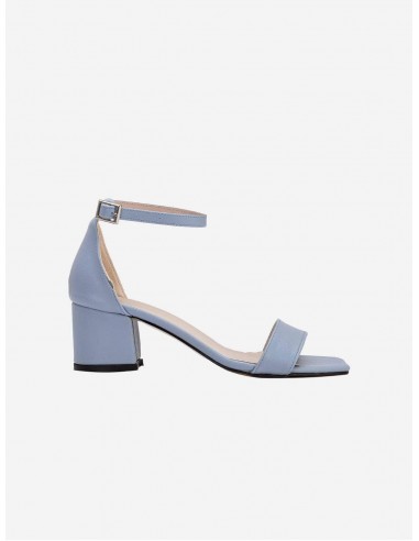 Hera Vegan Leather Ribbon Heeled Sandals | Baby Blue livraison gratuite