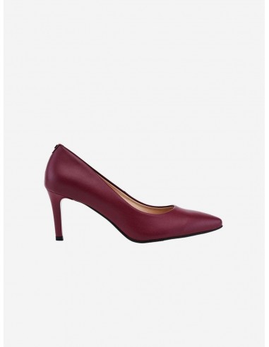 75mm Vegan Apple Leather Heels | Burgundy Bliss Paris Déstockage Promo