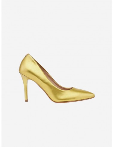 95mm Vegan Apple Leather Heels | Golden Glamour du meilleur 