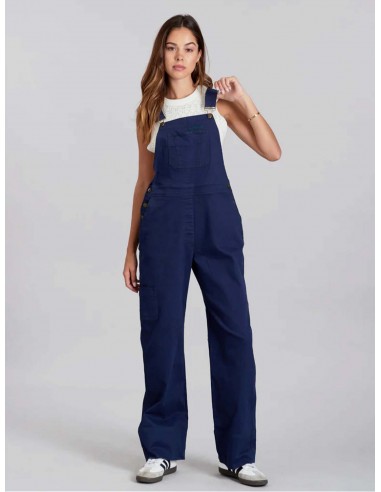 Leni Women's Organic Cotton Dungarees | Navy brillant des détails fins