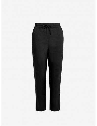 Rama Women's Linen Trousers | Black hantent personnes