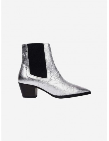 3pm Friday Rocks! Vegan Piñatex Ankle Boots | Metallic Silver 50% de réduction en Octobre 2024