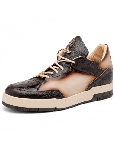 Mauri 8423 Baby Crocodile & Nappa Sneakers Sport Rust / Dune Dirty Gold hantent personnes