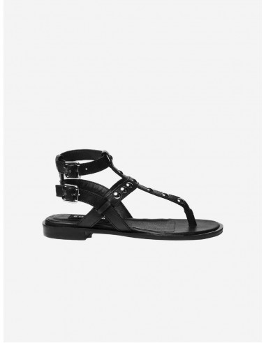 Nox Vegan Grape Leather Gladiator Sandals | Black Venez acheter