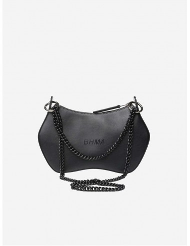 Noir BHMA Vegan Corn Leather Crossbody | Black hantent personnes