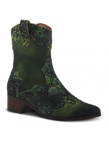 L'ARTISTE LADYLUCK WESTERN GREEN BOOTIES français