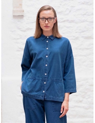 Anya Cotton Relaxed Blouse | Denim du meilleur 