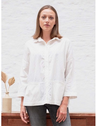 Anya Cotton Relaxed Blouse | Ecru Les magasins à Paris et en Île-de-France