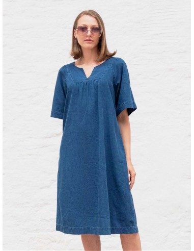 Hara Cotton Pull On Dress | Denim 2024