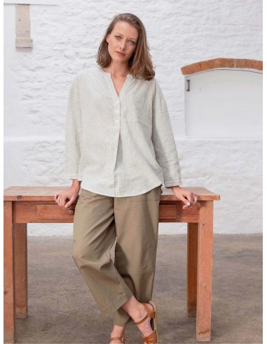 Margate Organic Cotton Relaxed Trousers | Olive Voir les baskets