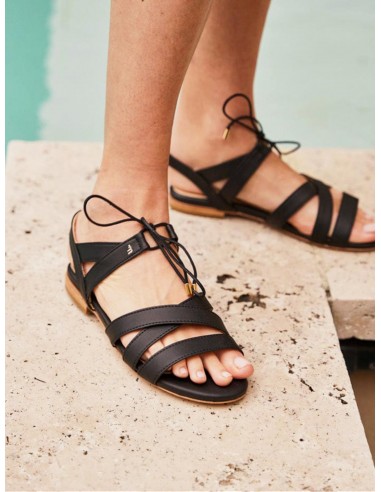 Primrose Vegan Leather Gladiator Sandals | Black du meilleur 