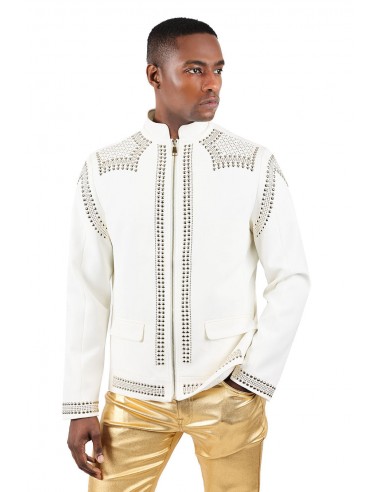 Barabas 'BAD BOY' Lightweight Motorcycle Jacket / WHT GLD JUSQU'A -70%! 