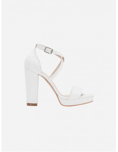 Leila Platform Criss Cross Wedding Shoes | Ivory basket pas cher