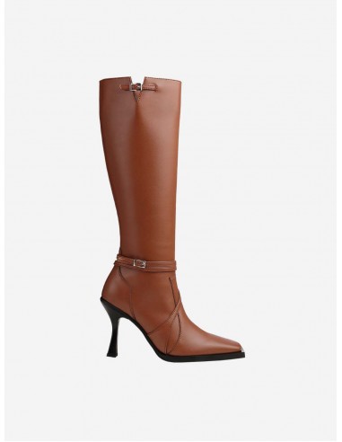 Alicia Vegan Apple Leather Knee Boots | Chestnut chez Cornerstreet bien 