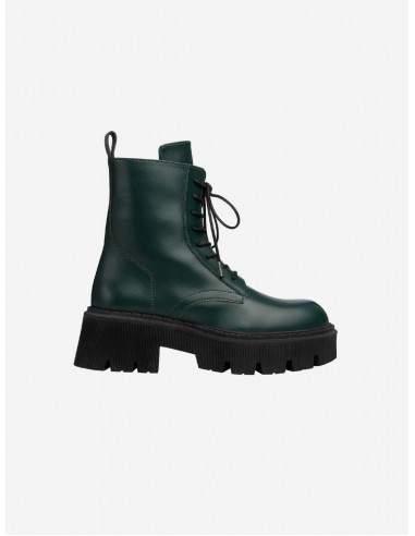 Jill Vegan Apple Leather Combat Boots | Green Venez acheter