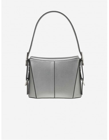 Kiara Vegan Apple Leather Shoulder Bag | Silver chez Cornerstreet bien 