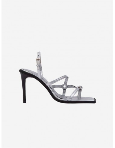 Vicki Vegan Apple Leather Heeled Sandals | Silver l'achat 