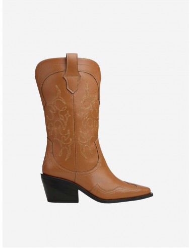 Regan II Vegan Apple Leather Cowboy Boots | Ginger l'évolution des habitudes 