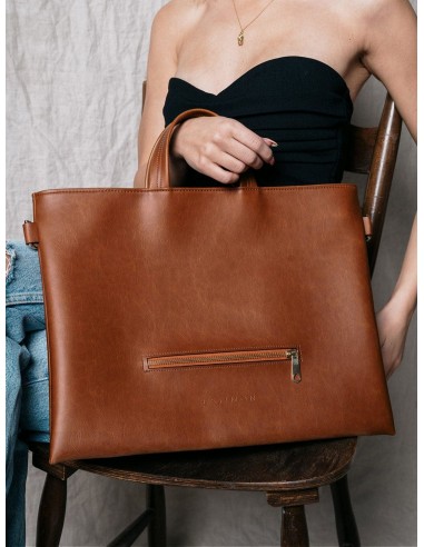 Corn Leather Vegan Laptop Bag | Cognac destockage