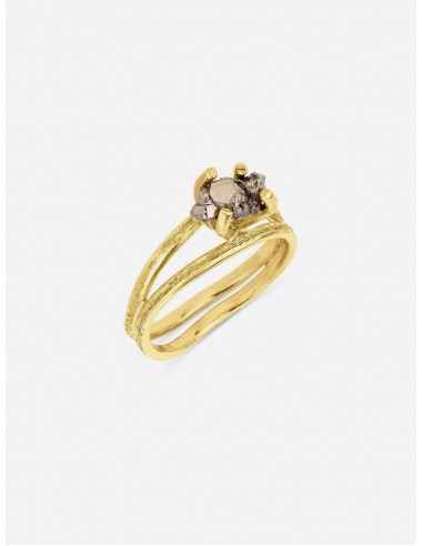 Fairtrade Gold Pyrite Crystal Nest Ring | 18ct acheter