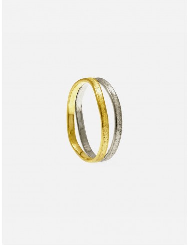 Gold & Silver Two Tone Nest Wedding Ring | 18ct or 9ct & Silver hantent personnes